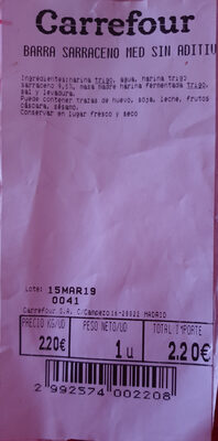 Barra Sarraceno med sin aditivos