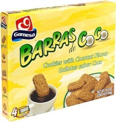 Barras de coco cookies