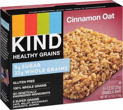 Bars healthy grains cinnamon oat