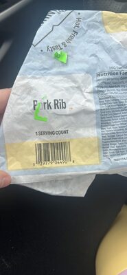 BBQ Sauced Pork Rib Patty on a Sub Bun