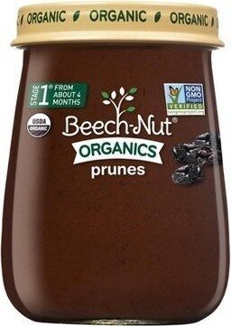 Beech nut organics prunes stage 1 baby food