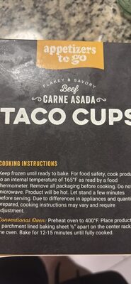Beef Carne Asada Taco Cups