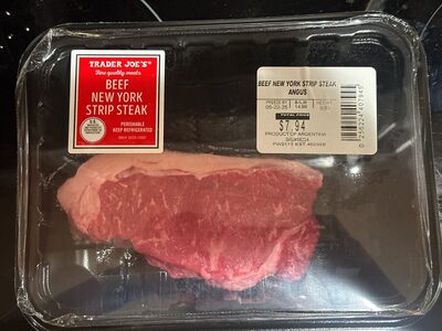 Beef New York strip steak