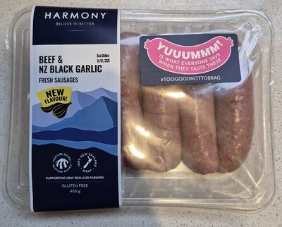 BEEF & NZ BLACK GARLIC FRESH SAUSAGES