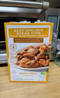 Beef Sirloin Steak Tips With Mushroom Gravy