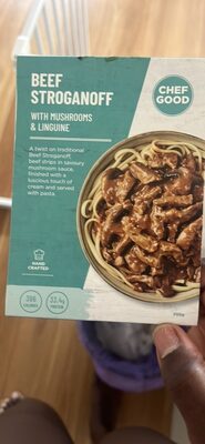 Beef Stroganoff with Mushrooms & Linguine