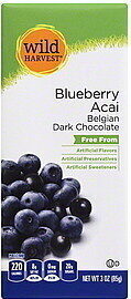 Belgian Dark Chocolate, Blueberry Acai