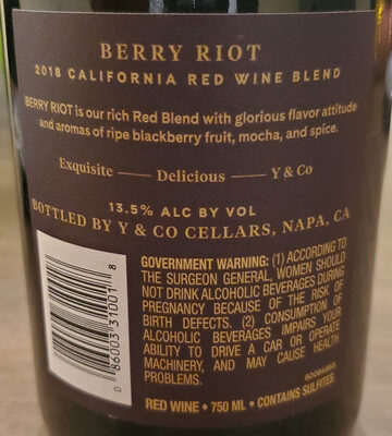 Berry Riot 2018 Red Wine Blend
