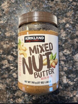 beurre de noix mélangées avec graines