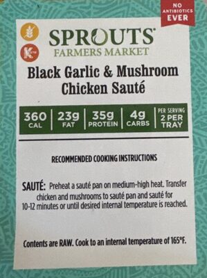 Black garlic Chicken And Mushrooms