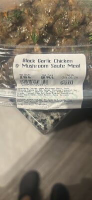 Black Garlic Chicken & Mushroom Saute Meal