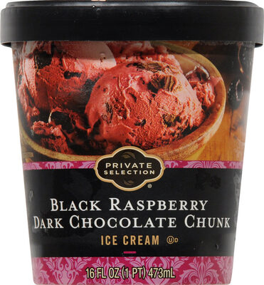 Black raspberry chocolate chunk ice cream