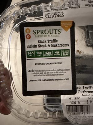 Black Truffle Sirloin Steak & Mushrooms