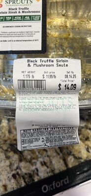 Black Truffle Sirloin Steak & Mushrooms