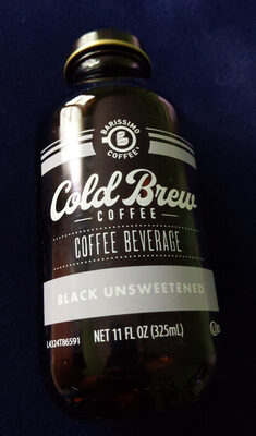 Black Unsweetened Cold Brew Coffee Beverage