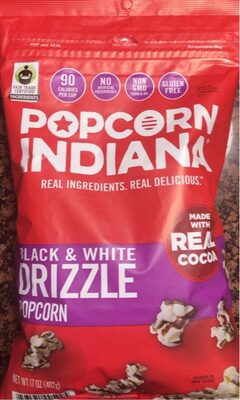 Black & White Drizzle Popcorn