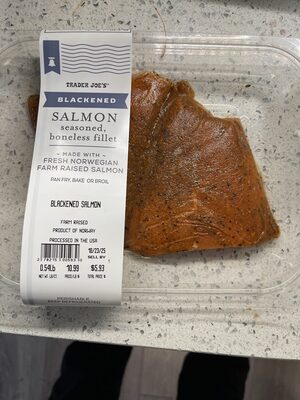 blackened Salmon seasoned boneless fillet