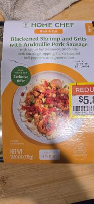 Blackened Shrimp and Grits with Andouille Pork Sausage