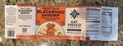 Blackened Shrimp With Coconut Rice, Pineapple, And Red Pepper