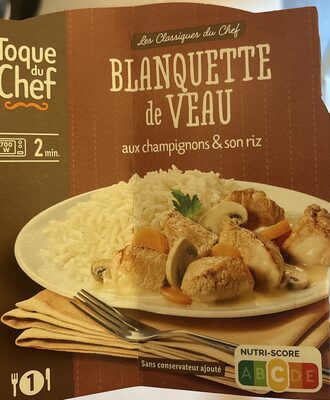 Blanquette de veau aux champignons et son riz