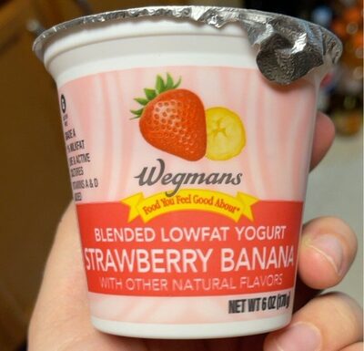 Blended Lowfat Yogurt, Strawberry Banana