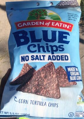 Blue Chips No Salt Added Corn Tortilla Chips