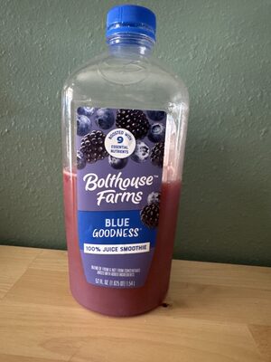 Blue goodness fruit juice smoothie