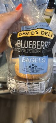 BLUEBERRY FLAVORED BAGELS WITH OTHER NATURAL FLAVORS