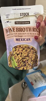 Bone Broth Rice Mexican Australian Brown & Black Rice Cooked in Free Range Chicken Bone Broth