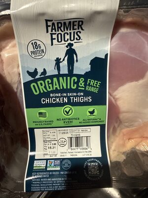 Bone-In Skin-On Chicken Thighs Organic And Free Range