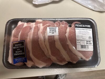 Boneless Pork Chop Thin