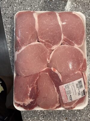 Boneless Pork Loin Top Loin Chops (raw, lean only, trimmed to 1/8β fat)