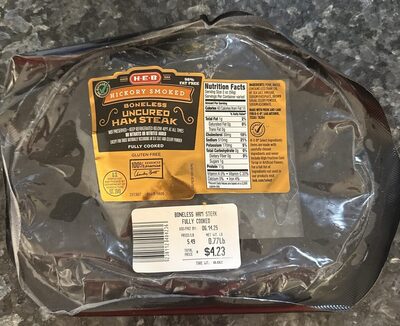Boneless Uncured Ham Steak Hickory Smoked