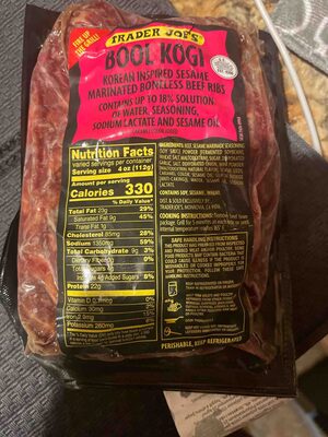 Bool Kogi Korean Inspired Sesame Marinated Boneless Beef Ribs