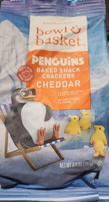 Bowl & Basket Penguins Cheddar Baked Snack Crackers