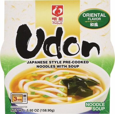 Bowl flavored udon noodles