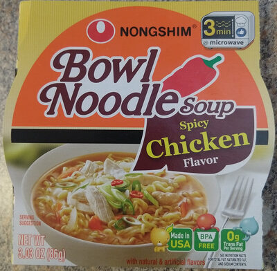 Bowl Noodle Soup, Spicy Chicken flavor