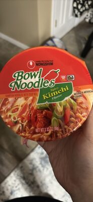Bowl Noodles Spicy Kimchi Flavor