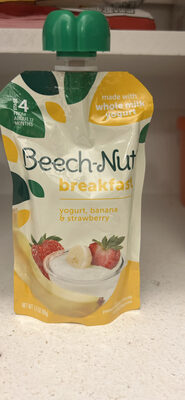 Breakfast yogurt, banana & strawberry