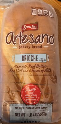 Brioche Style Artesano Bakery Bread