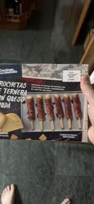 Brochetas de ternera con queso Gouda