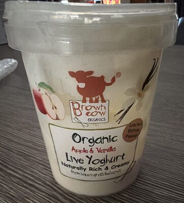Brown Cow Organic Apple And Vanilla Live Yoghurt