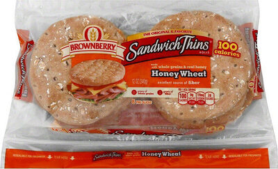 Brownberry sandwich thins honey wheat bread
