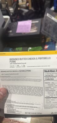 BROWNED BUTTER CHICKEN & PORTOBELLO PENNE