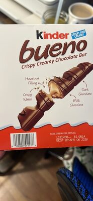 bueno Crispy Creamy Chocolate Bar