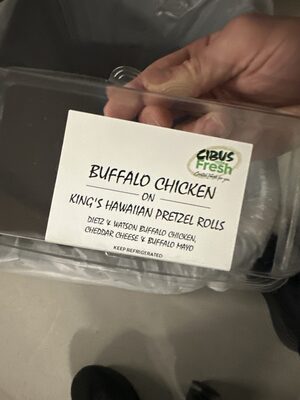 Buffalo Chicken Pretzel Sliders