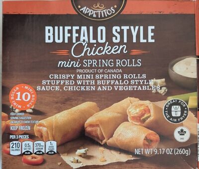 Buffalo Style Chicken Mini Spring Rolls