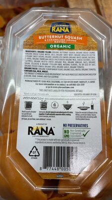 Butternut squash and caramelized onions ravioli