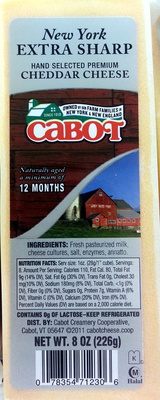 Cabot, new york extra sharp cheddar cheese