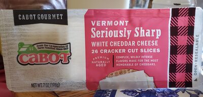 Cabot, premium cracker cut slices pepper jack cheese